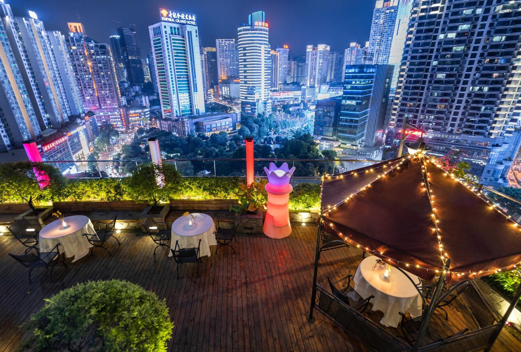 重庆江北观音桥高悦酒店地铁站店 Exterior foto